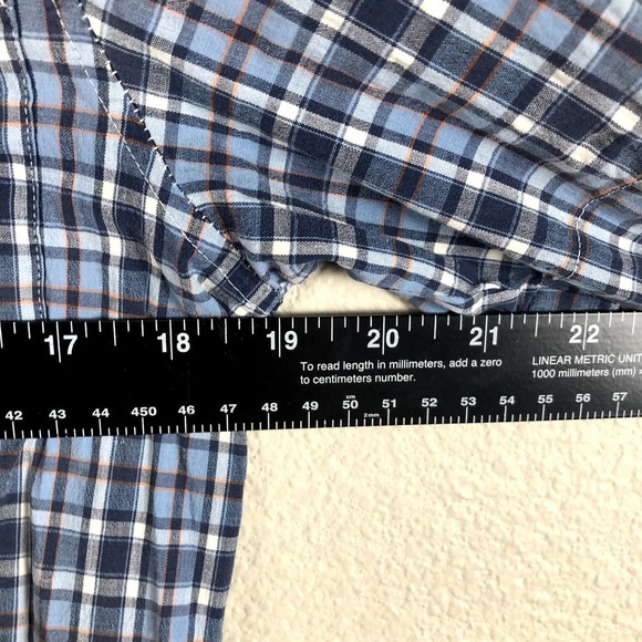 Pineapple Connection Shirt Blue White Plaid Collared Button Up Size X Large - Picture 7 of 11